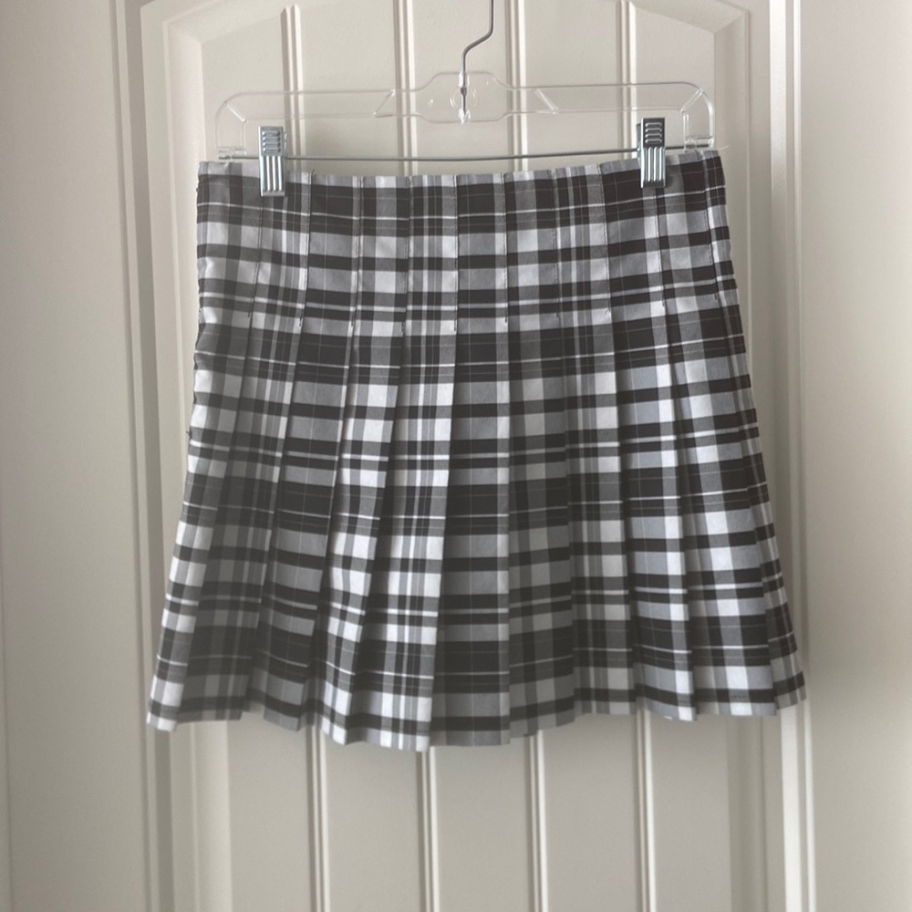 Black and White Plaid Skirt